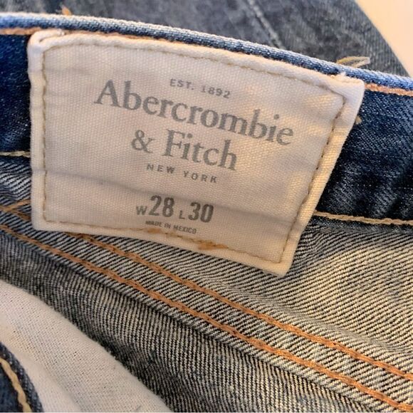 Abercrombie & Fitch Jeans No Stretch Straight Leg Button Up 28x30 - Picture 8 of 9